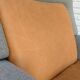 Danish designed armchair 70's, wool, nubuck leather, completely renovated