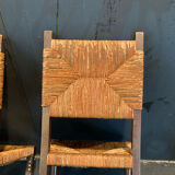 Four straw chairs