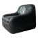 Italian black leather lounge chair