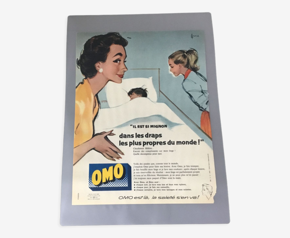 Publicité vintage à encadrer omo