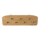 Vintage Solid Wood Wall-Mounted Coat Rack – 7 Pegs