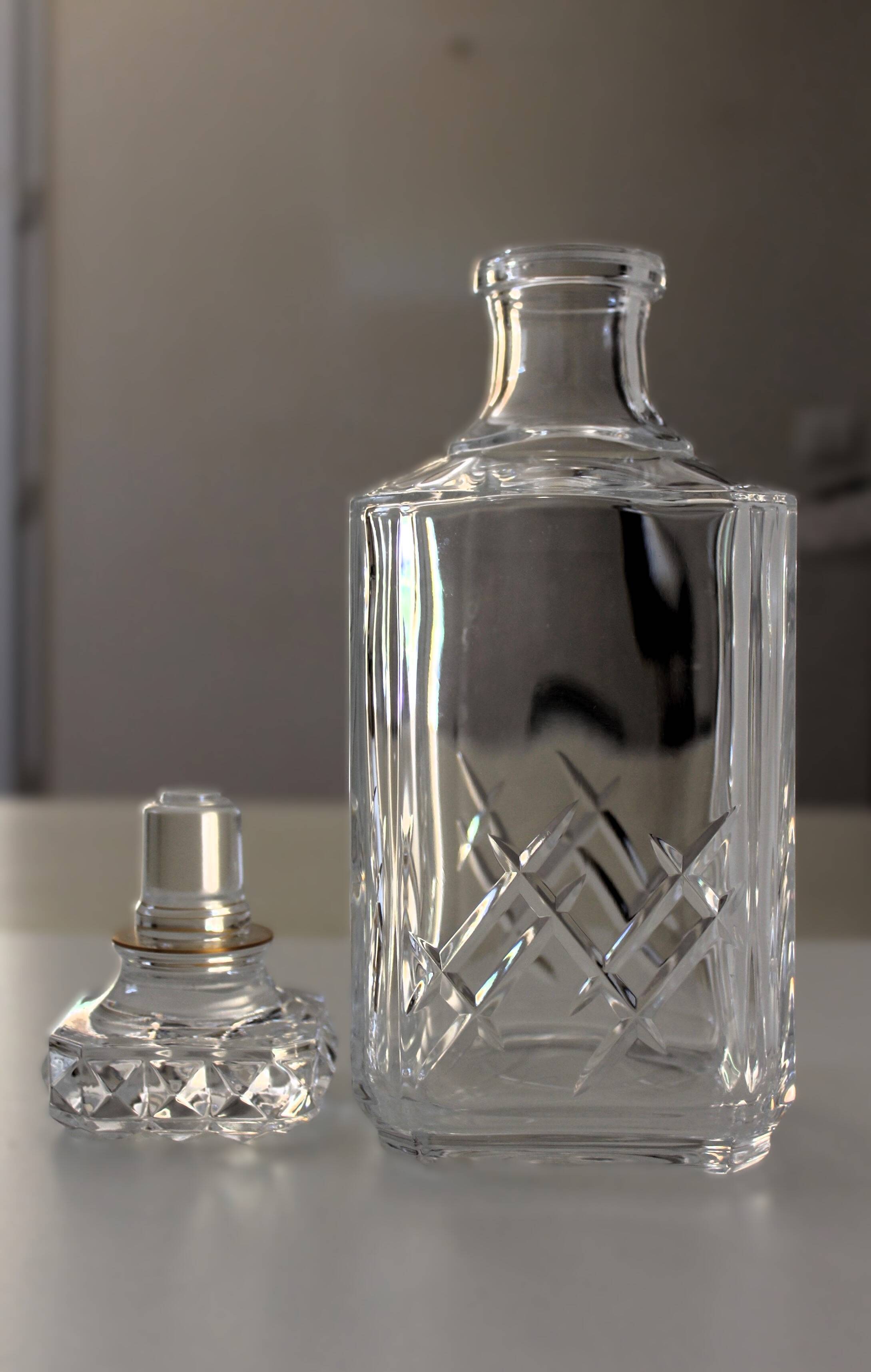 Vintage cut crystal whiskey decanter