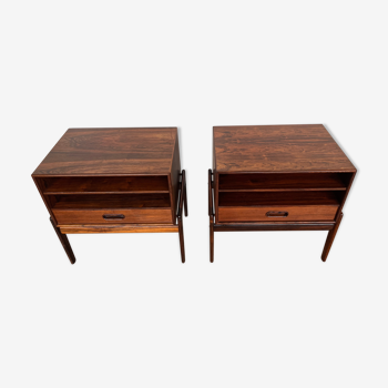 Pair of Scandinavian bedside tables Arne Vodder design danish 1960