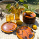 Set of 12 ancient stoneware plates Mourre-Milon, Dieulefit