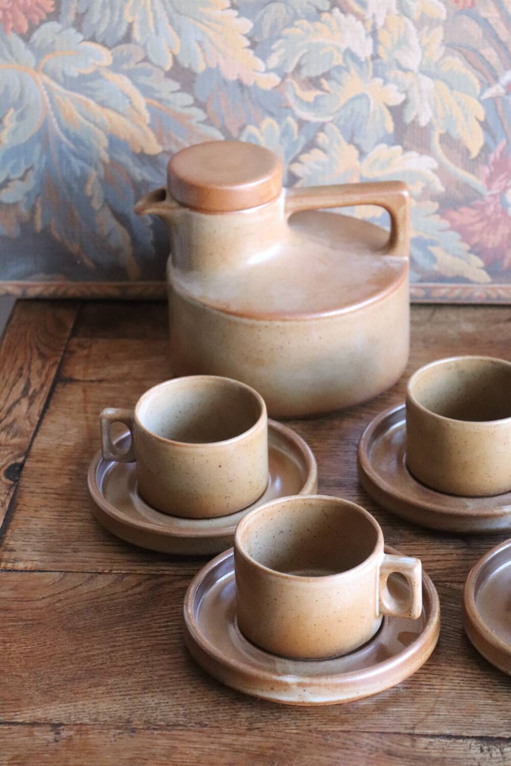 Tea or coffee service in stoneware – Brenne, Stoneware from France