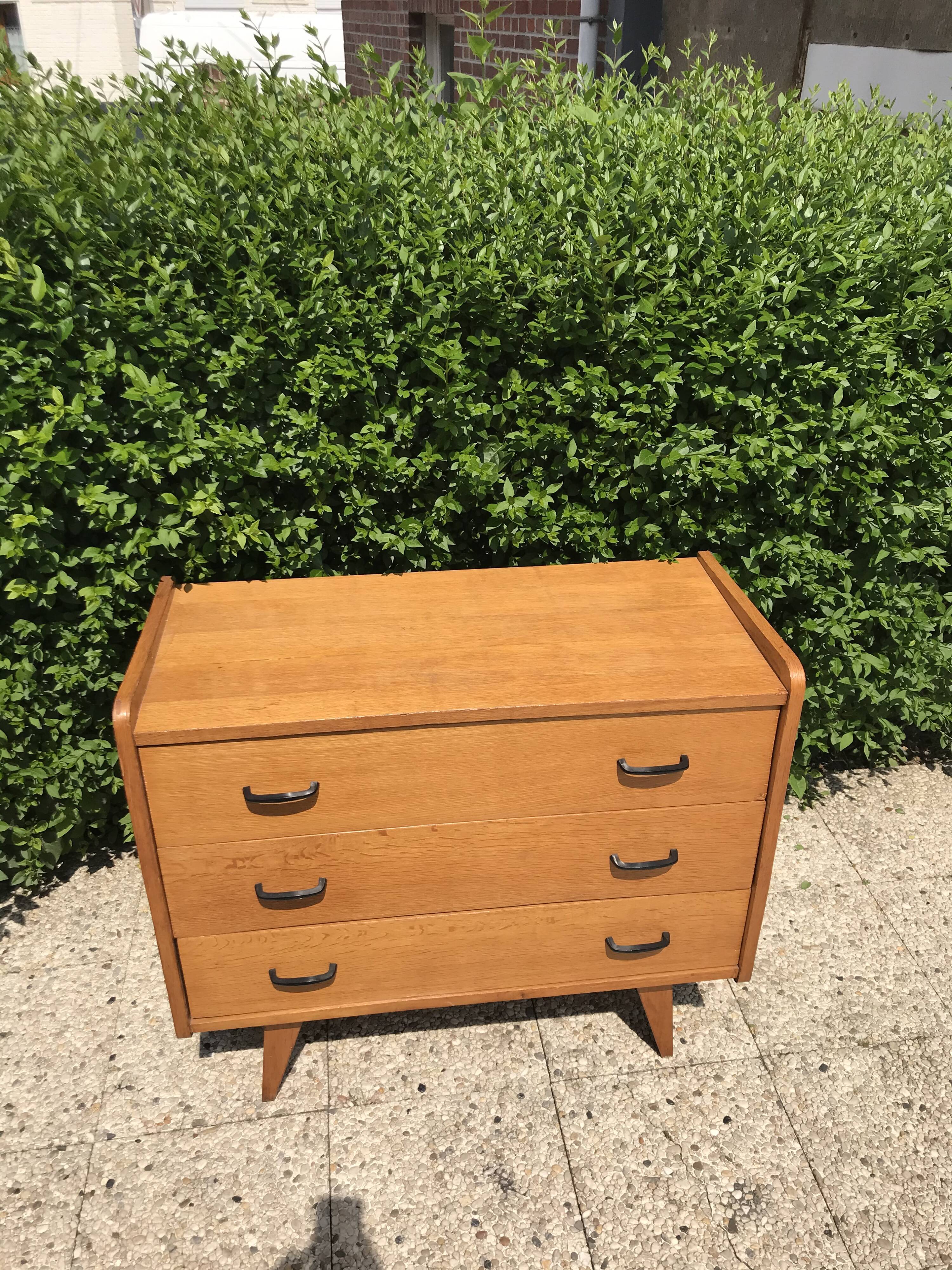 Commode vintage pieds compas