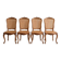 Set of 4 Regency chairs in caned cherry wood.