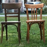 Série de 4 chaises bistrot dépareillées