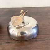 Silver metal apple box