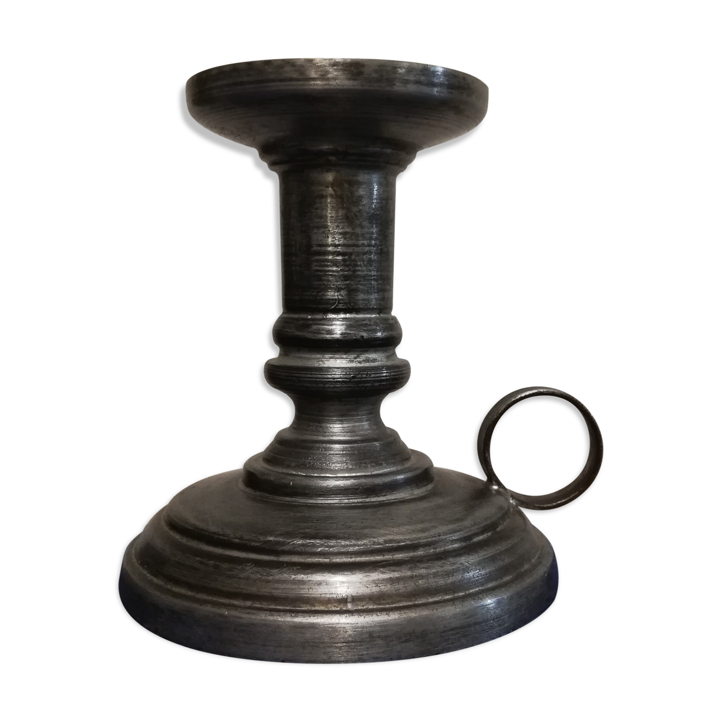 Patinated metal bougeoir