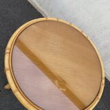 Vintage rattan roundtable