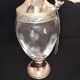 Vintage glass and metal carafe