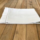 Old pillowcase in linen and openwork cotton early twentieth century