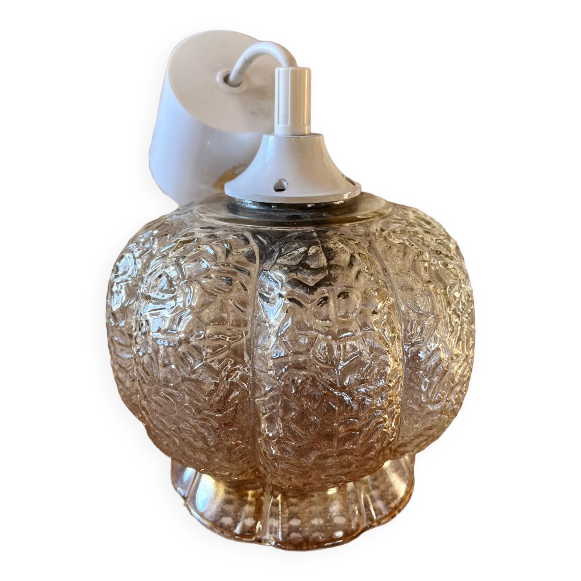 Vintage glass pendant light 1960 1970