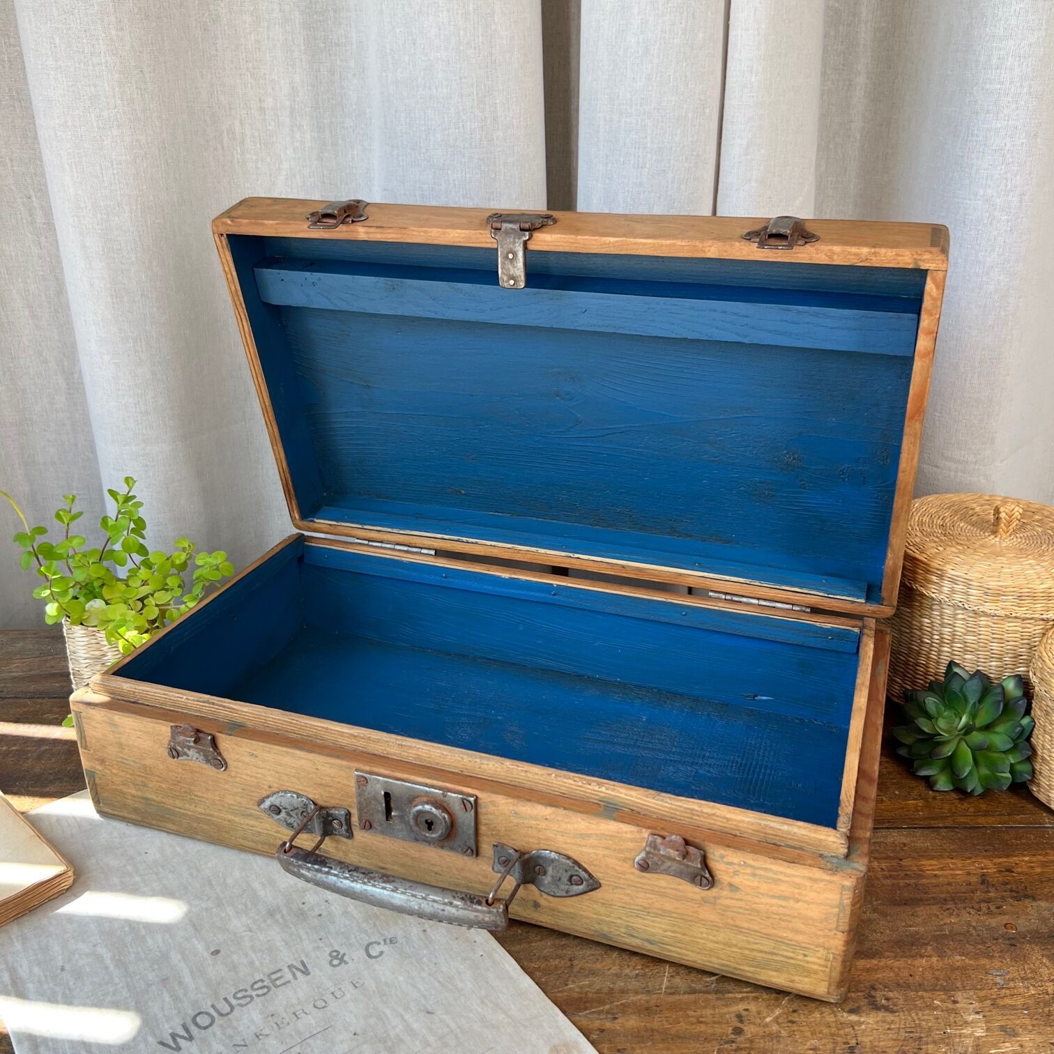 Wooden suitcase