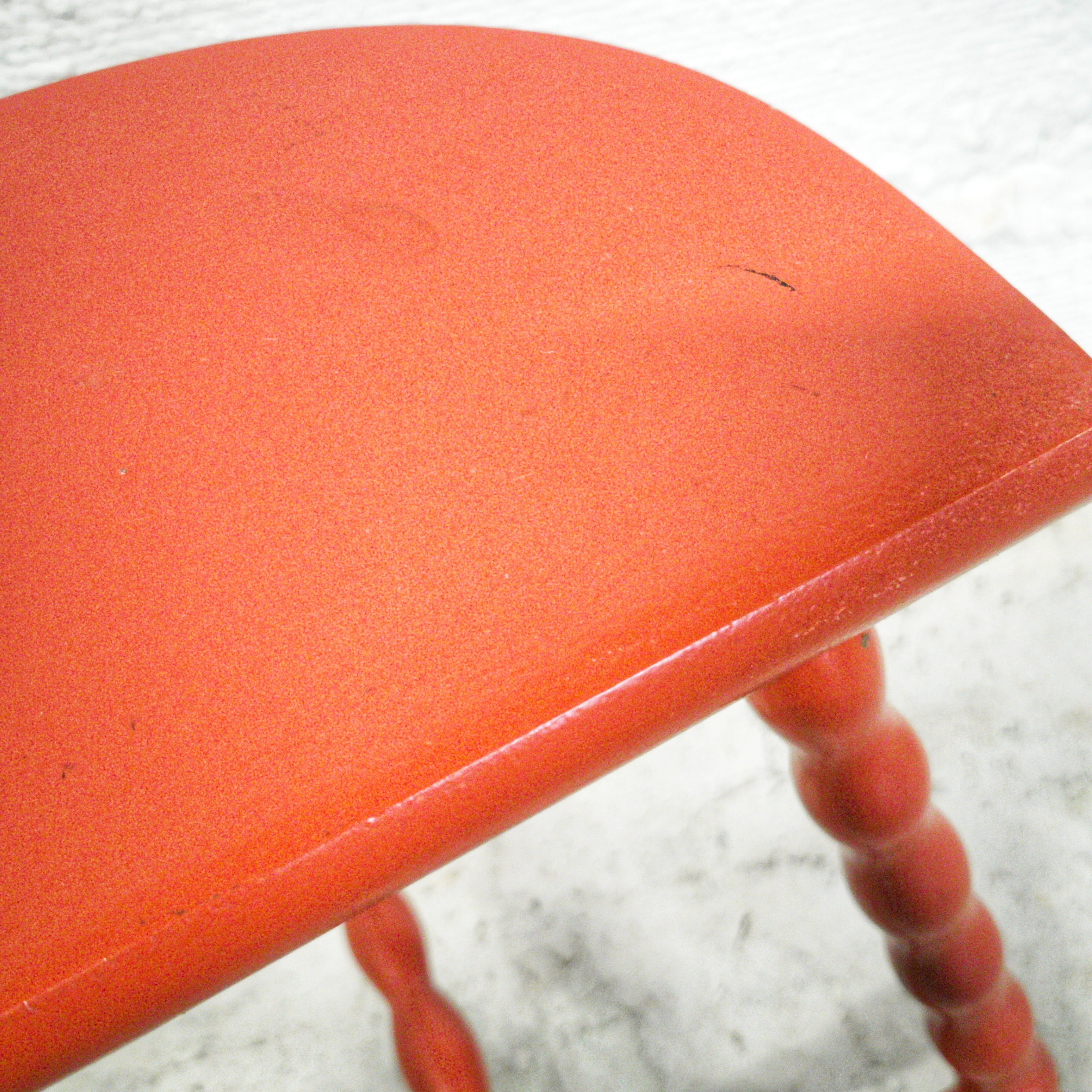 Turned wooden tripod stool