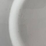 Set of large round white earthenware dishes from Creil and Montereau, 19th century