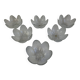 Set of 6 Bohemia Glass Flower Dessert Bowls, Czechoslovakia, circa 1960