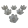 Set of 6 Bohemia Glass Flower Dessert Bowls, Czechoslovakia, circa 1960