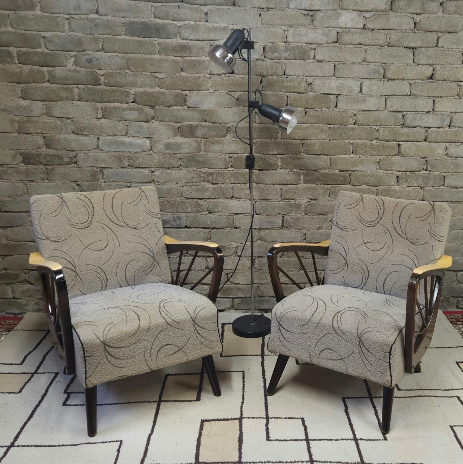 Paire de fauteuils année 50 vintage 