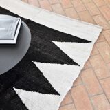 Tapis argentin 100% pure laine noir