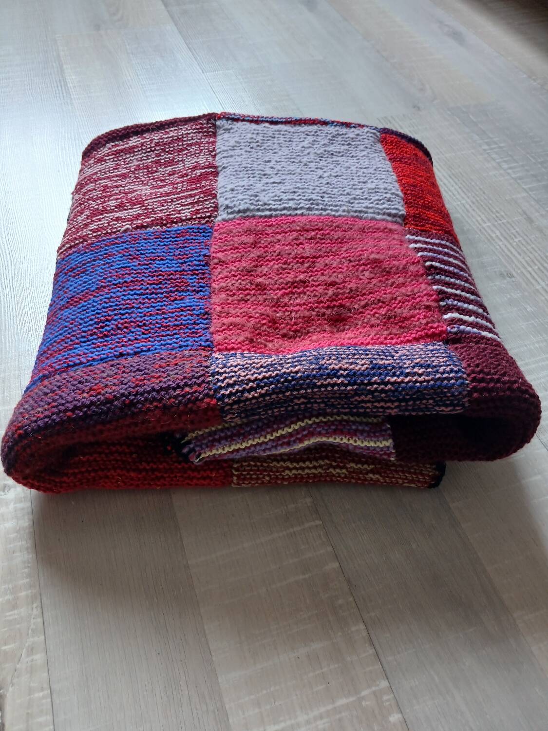 Patchwork wool blanket