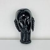 Art Deco ceramic head by Eduard Hermanutz, Villeroy & Boch, mask