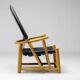 Piero Palange - G23 "Hoop" chair in Saddle black leather