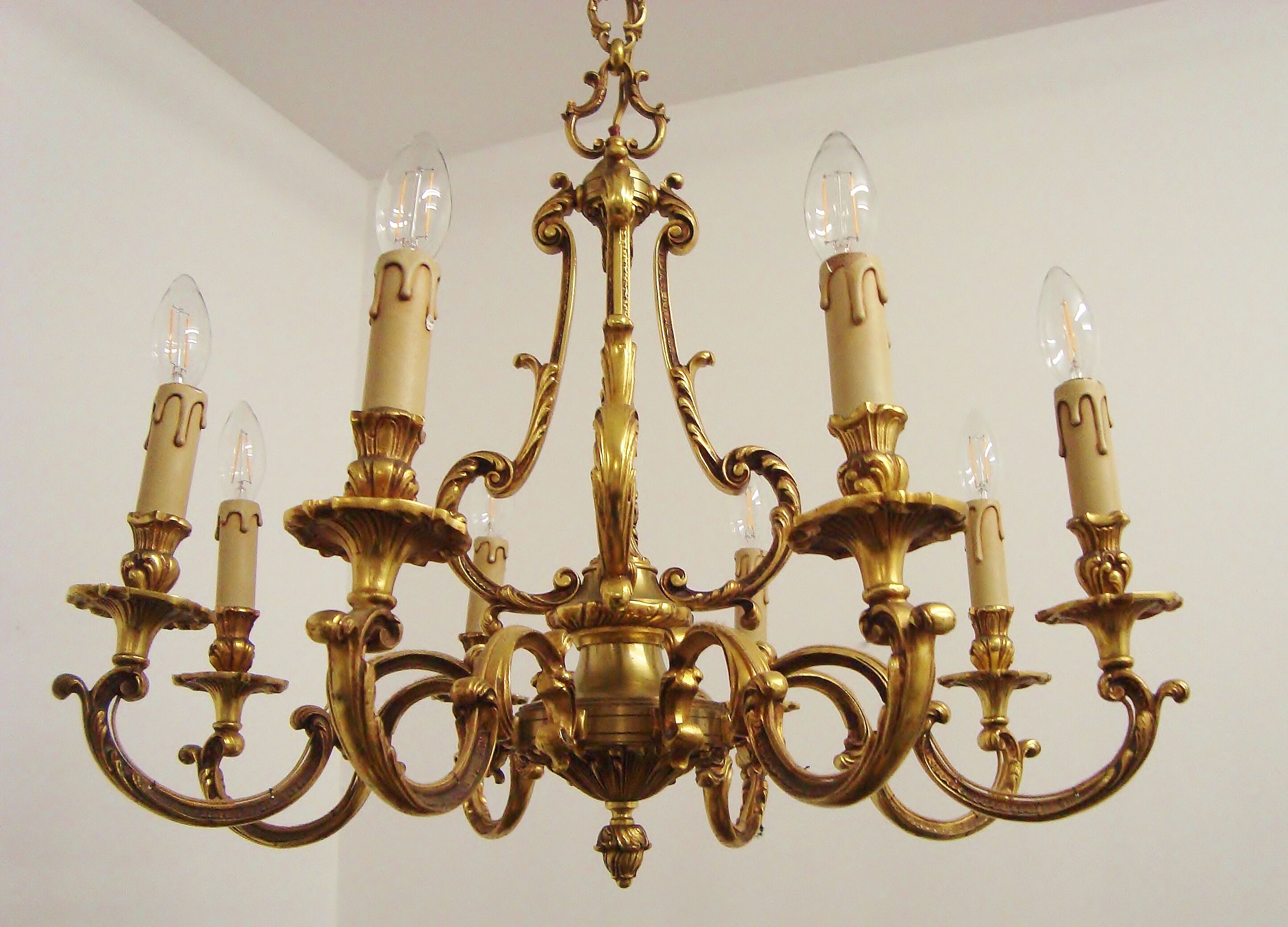 Antique bronze chandelier