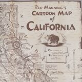 Cardboard map of California