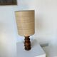1950s turned oak wood table lamp