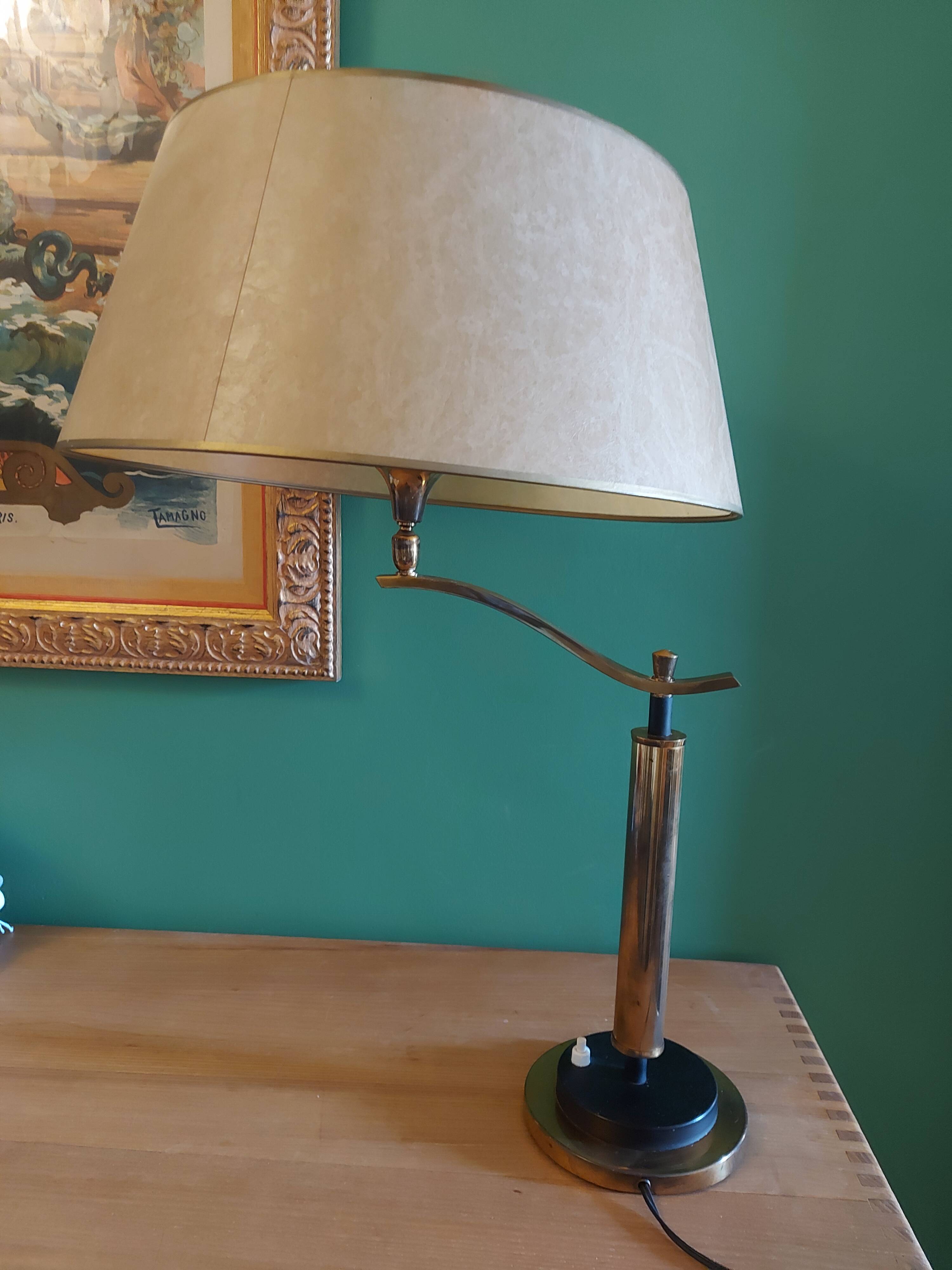 Brass lamp 30's Jules Leleu