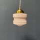 Pink glass art deco pendant lamp