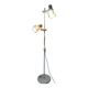 70s/80s parquet floor lamp with 2 spotlights