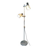 70s/80s parquet floor lamp with 2 spotlights