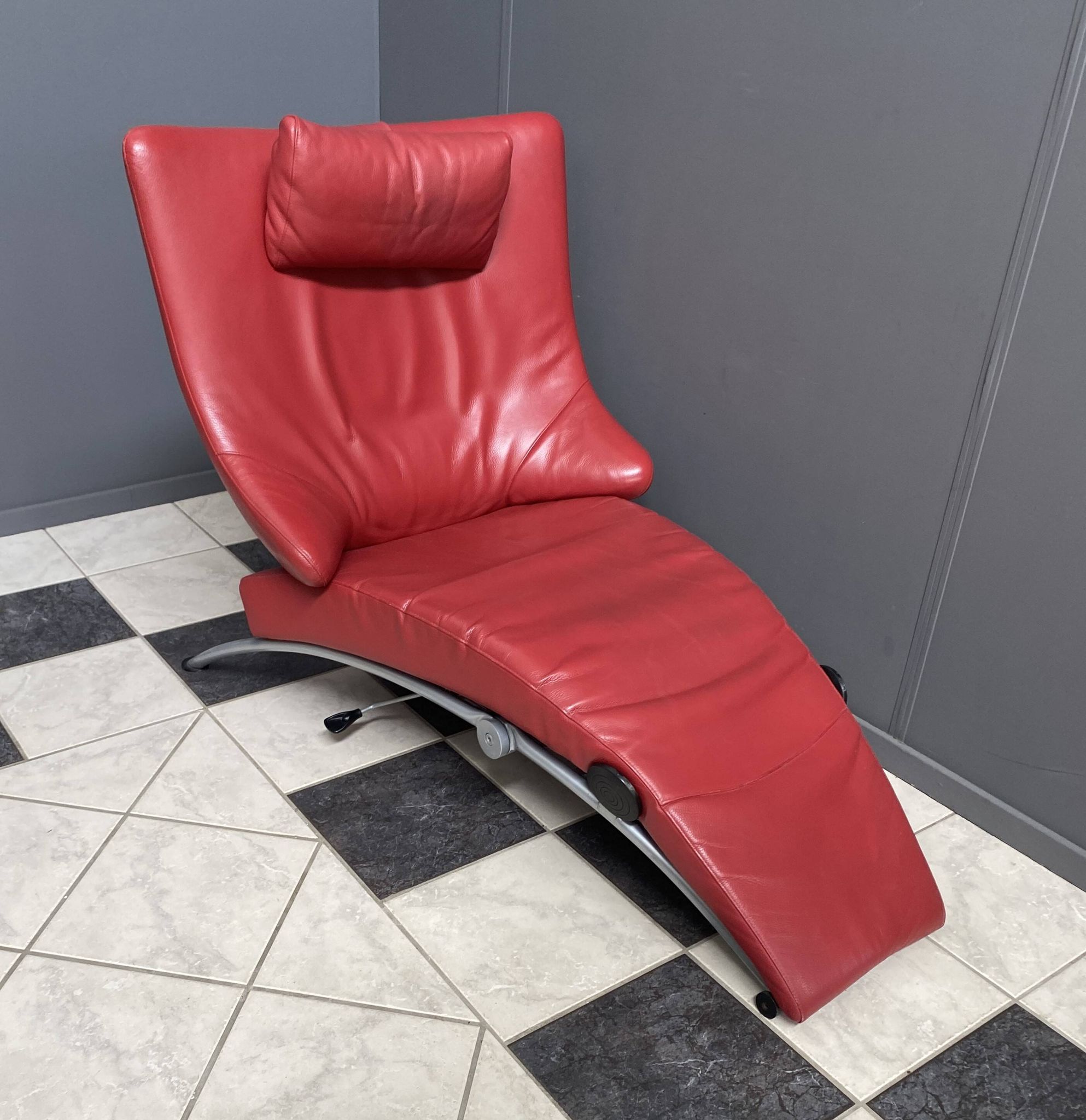 Foldable red relax chair by Stefan Heiliger model Solo 699 for WK Wohnen