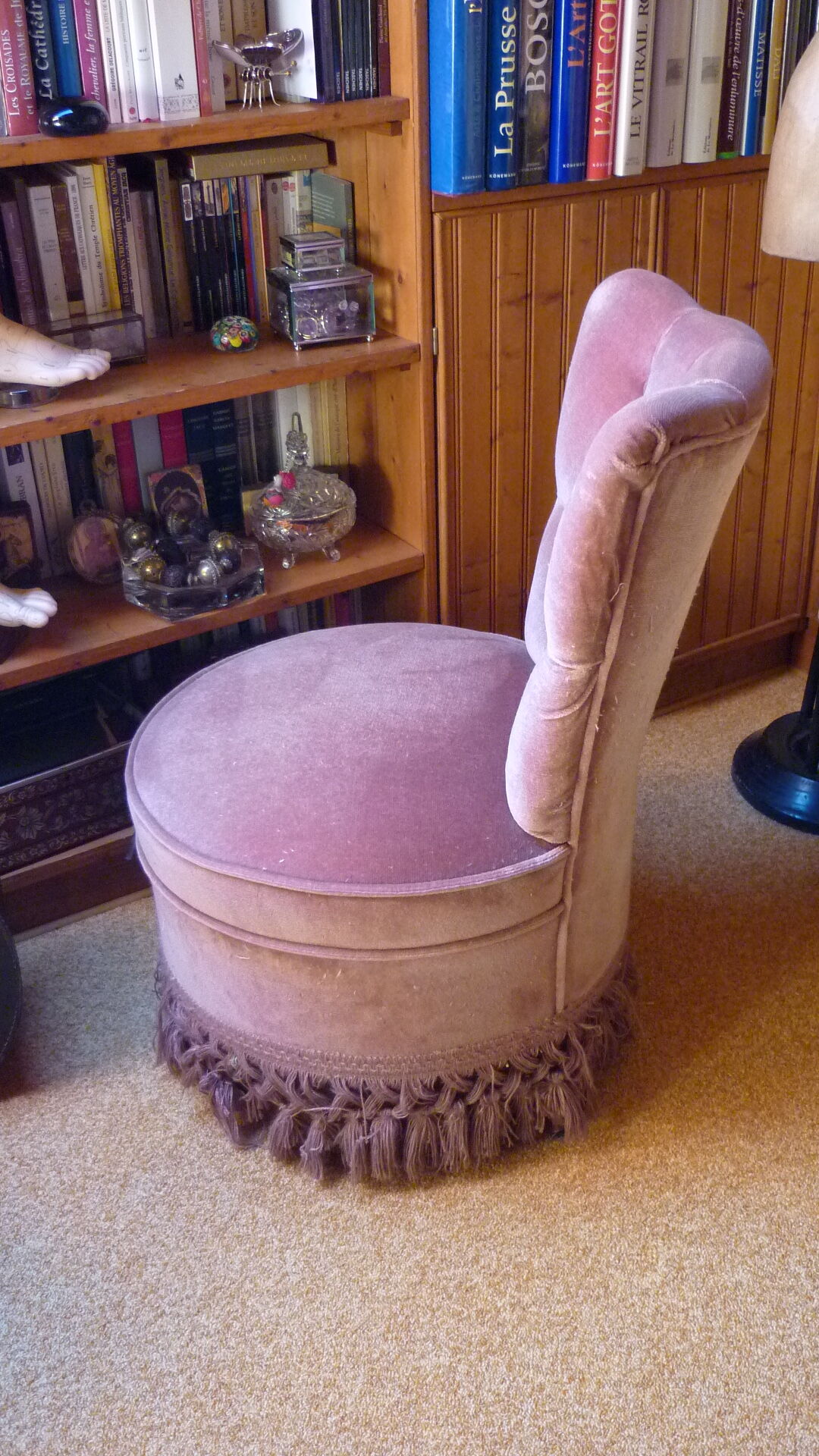 Toad padded velvet armchair