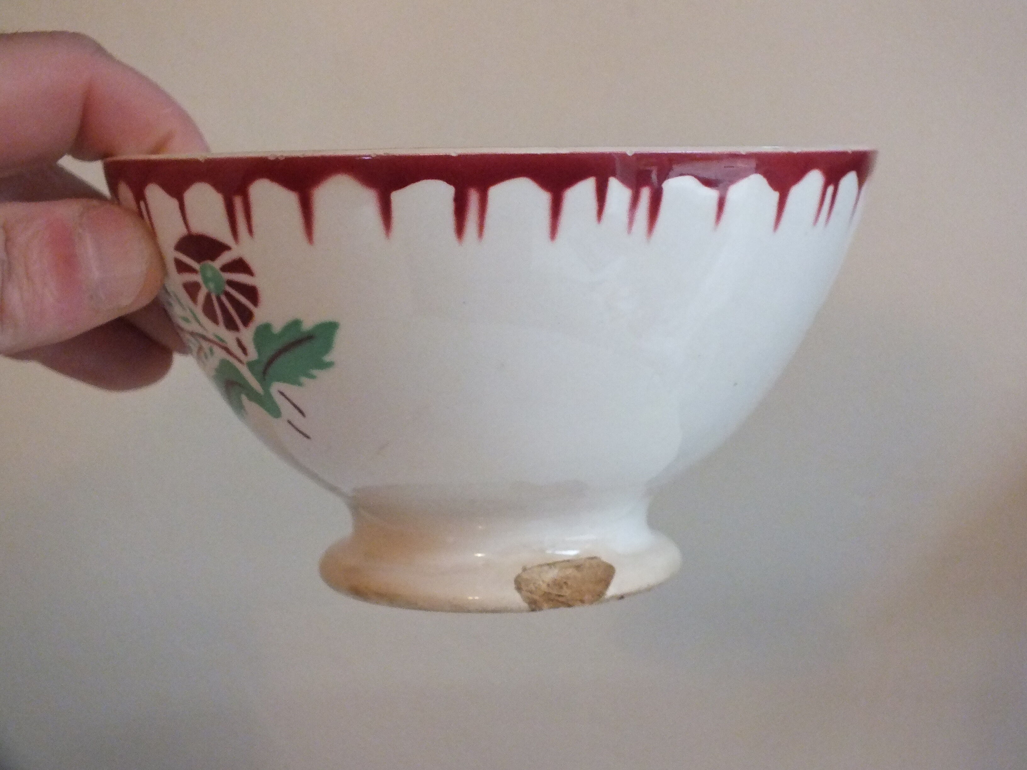 Bol vintage Sarreguemines Annie décor fleurs