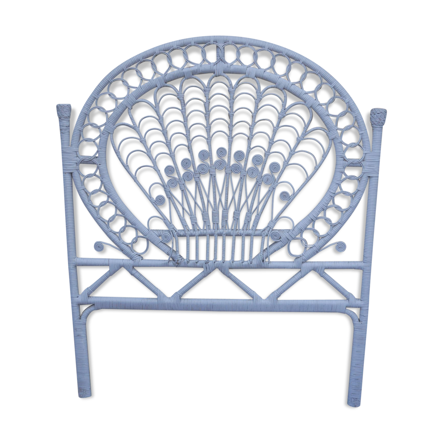 Headboard rattan "peacock".