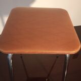 Tabouret en skaï similicuir marron