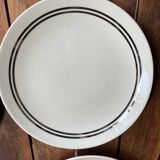 5 vintage Gien dessert plates, model 4607