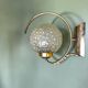 Pair of 1970s brass and glass wall sconces
