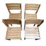 Set of 4 vintage Wilkhahn chairs in light wood – Scandinavian style
