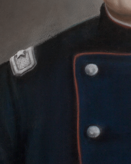 Portrait man 1930 in gold frame