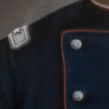 Portrait man 1930 in gold frame