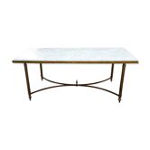 Table basse en marbre et laiton doré