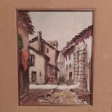 oil on canvas signed Joêl William 1993 rue du Pays Basque