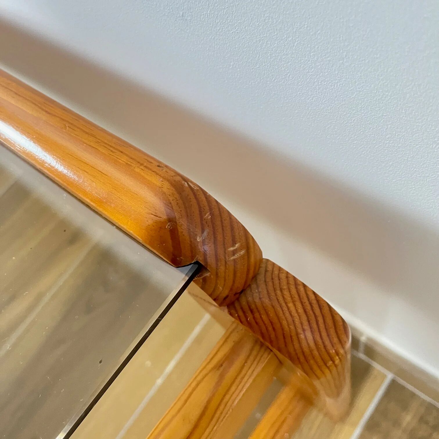 Pine coffee table with smoked glass top, 1970s/80s.