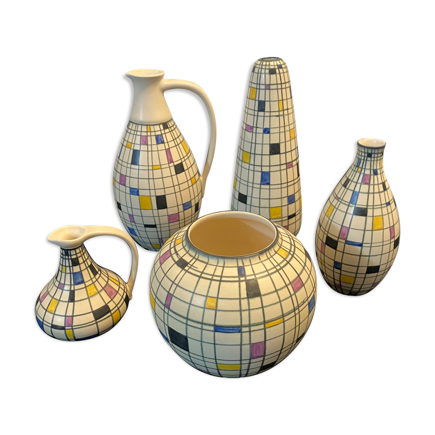 Lot of vases Villeroy and Boch ceramic vintage