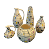 Lot of vases Villeroy and Boch ceramic vintage